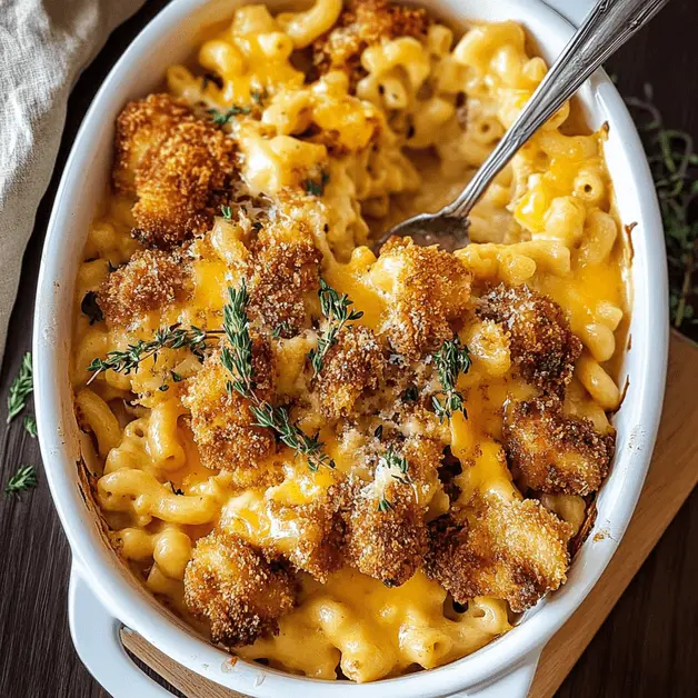 fried checkeen mac and cheese