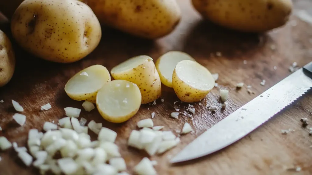 Prep the Potatoes and Aromatics