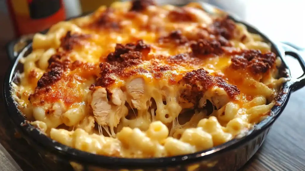 easy buttermilk chicken mac and cheese seving