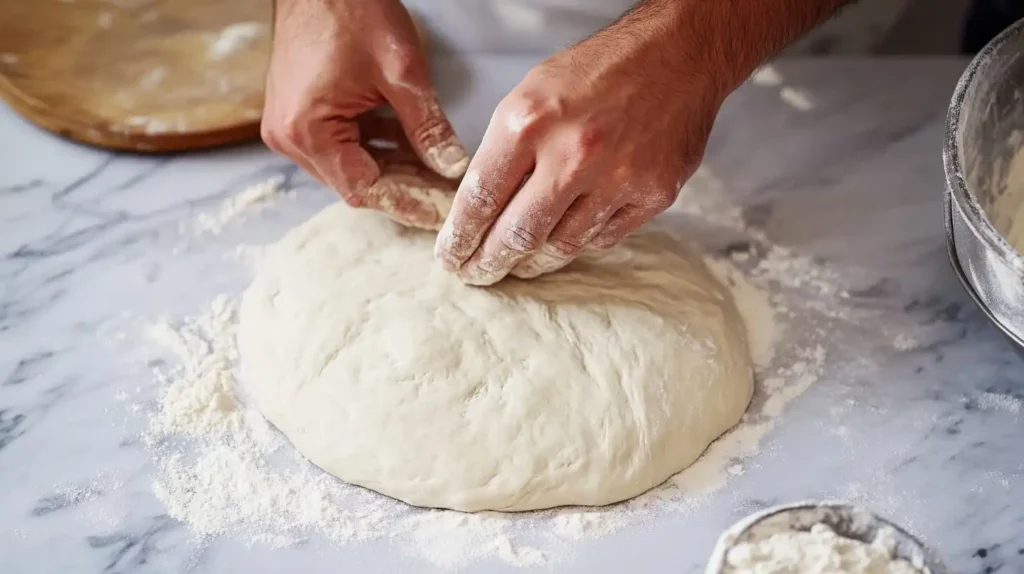 Making Focaccia Pizza Dough