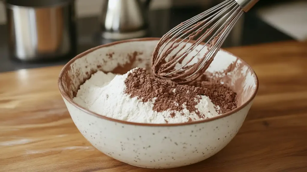 Mix the Dry Ingredients of choclate cookies