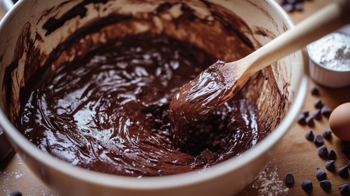 Mixing and Preparing the Brownie Batter