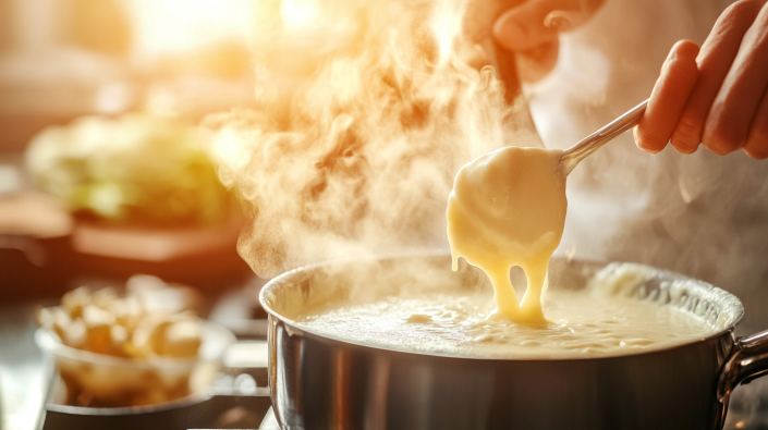 Preparing the Homemade Vanilla Pudding Layer